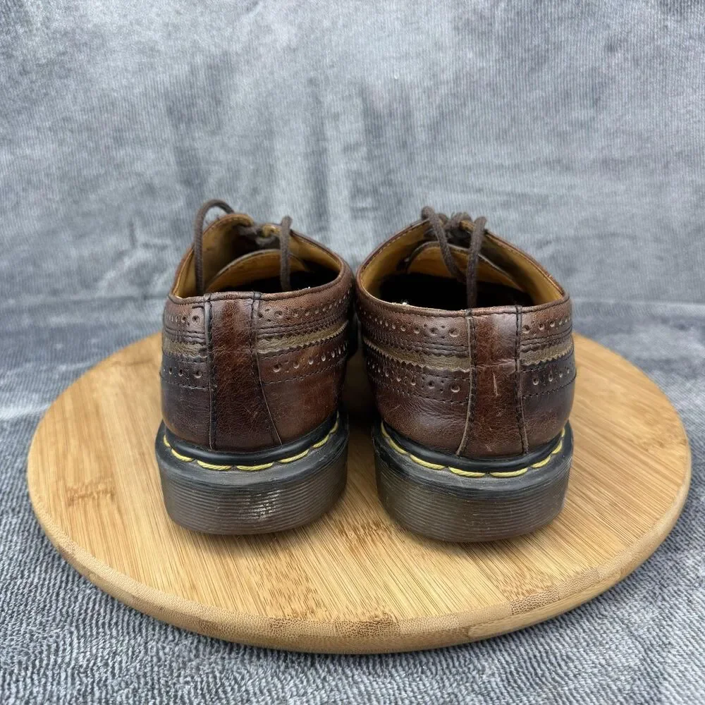 VTG Dr. Martens Shoes Mens Size 10 Brown Leather Wingtip Brogue 3989/59 England